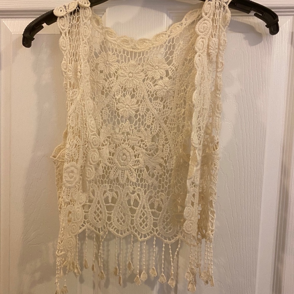 Boho Lace Short Vest
